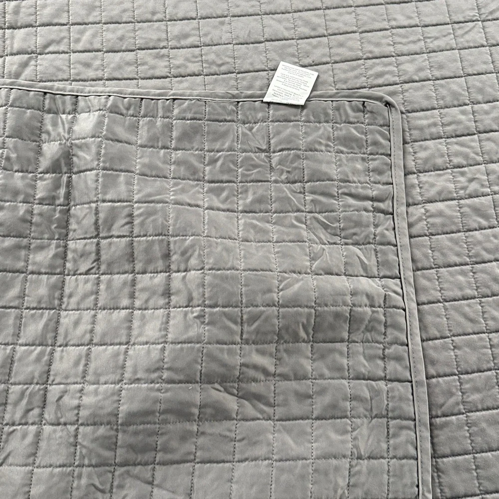 Elegant Gray Quilted Bedspread